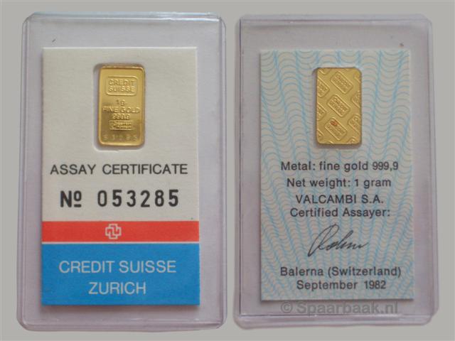 Goud met certificaat (klik voor grote weergave)